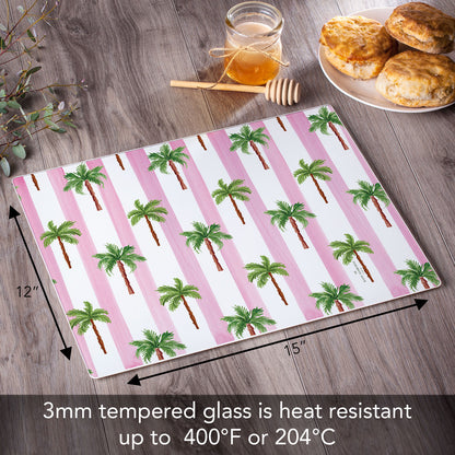 CounterArt Palm Beach 3mm Tempered Glass Cutting Board 15" x 12"