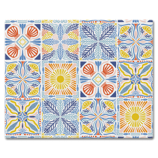 CounterArt Suncoast Tile 3mm Tempered Glass Cutting Board 15" x 12"