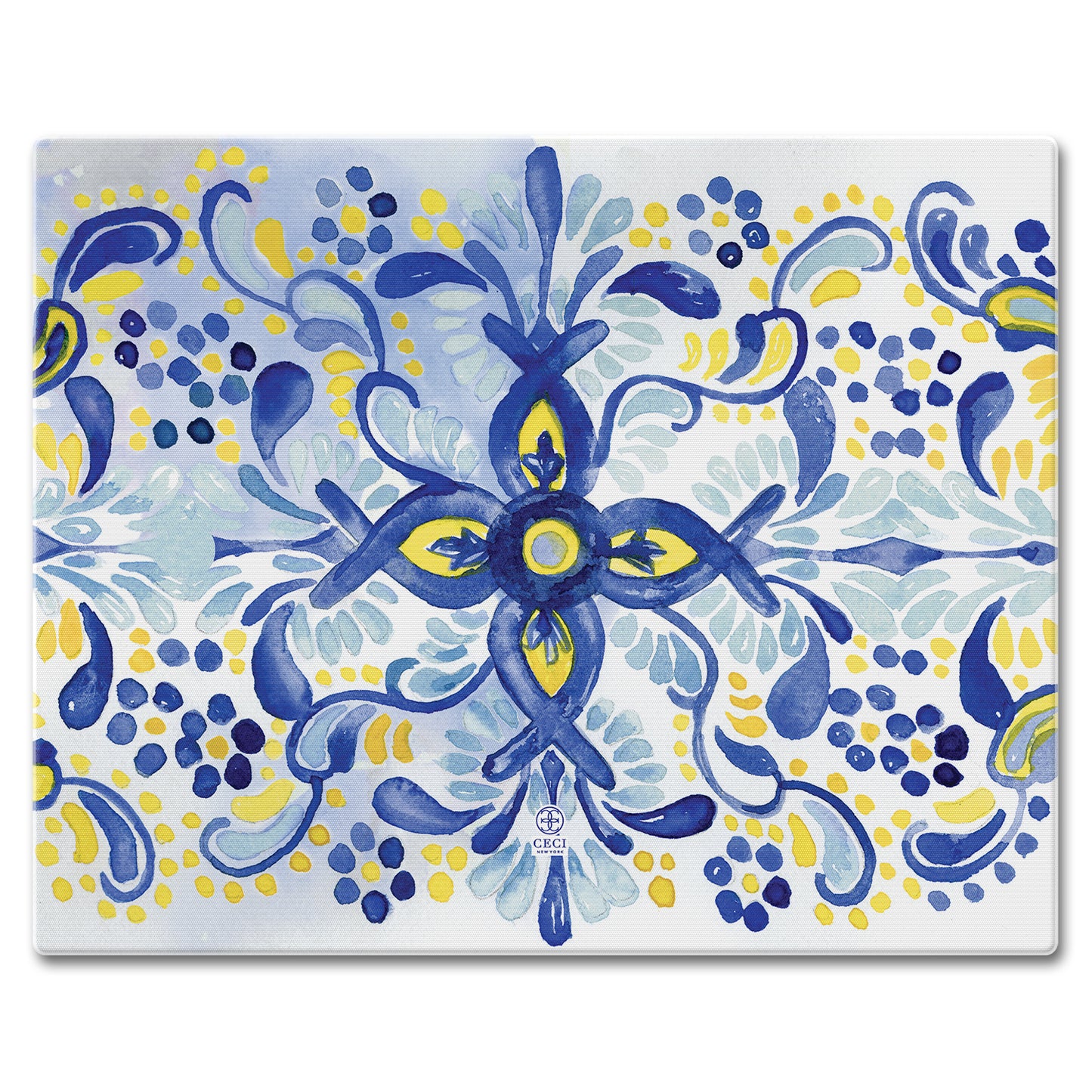 CounterArt Portugal Tile 3mm Tempered Glass Cutting Board 15" x 12"