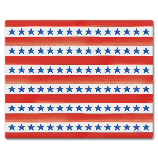 CounterArt Star Stripe 3mm Tempered Glass Cutting Board 15" x 12"