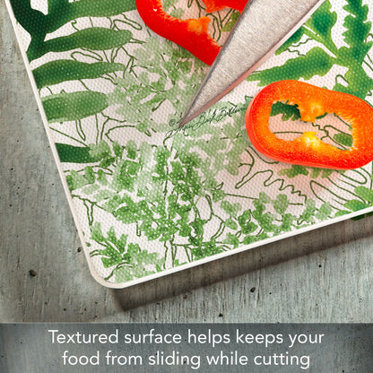 CounterArt Fernery 3mm Tempered Glass Cutting Board 15" x 12"