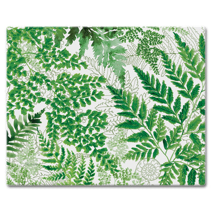 CounterArt Fernery 3mm Tempered Glass Cutting Board 15" x 12"