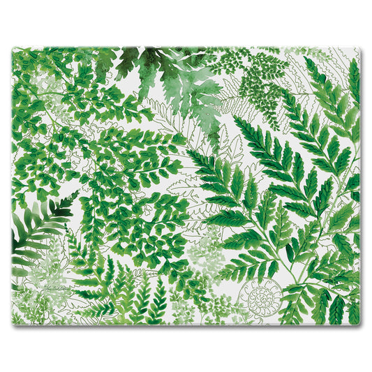 CounterArt Fernery 3mm Tempered Glass Cutting Board 15" x 12"
