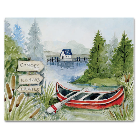 CounterArt Lake Living 3mm Tempered Glass Cutting Board 15" x 12"