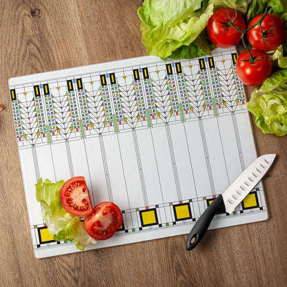 Frank Lloyd Wright Tree of Life 3mm Tempered Glass Cutting Board 15" x 12"