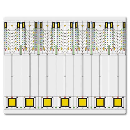 Frank Lloyd Wright Tree of Life 3mm Tempered Glass Cutting Board 15" x 12"