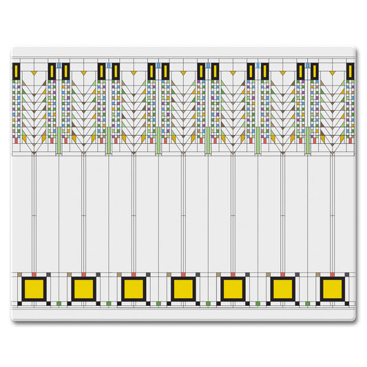 Frank Lloyd Wright Tree of Life 3mm Tempered Glass Cutting Board 15" x 12"