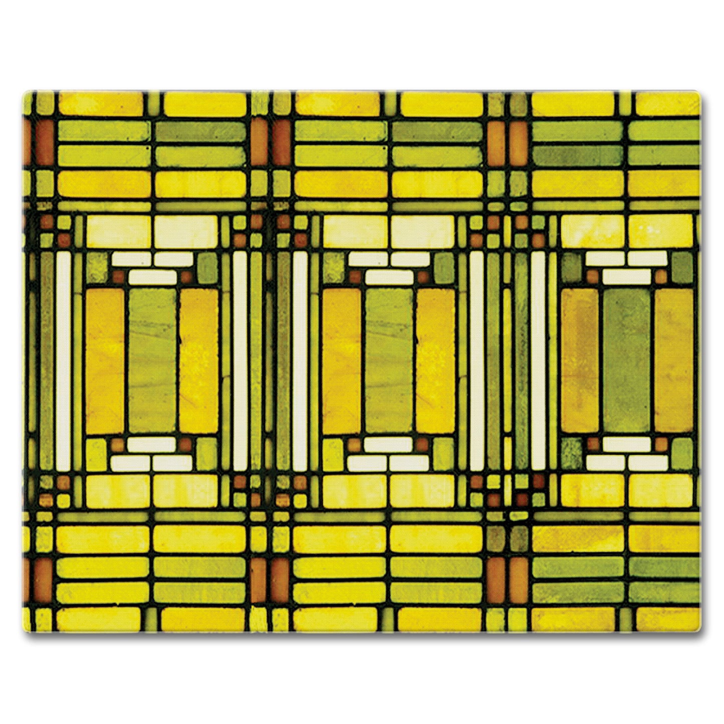 Frank Lloyd Wright Oak Park Skylight Design 3mm Tempered Glass Cutting Board 15" x 12"