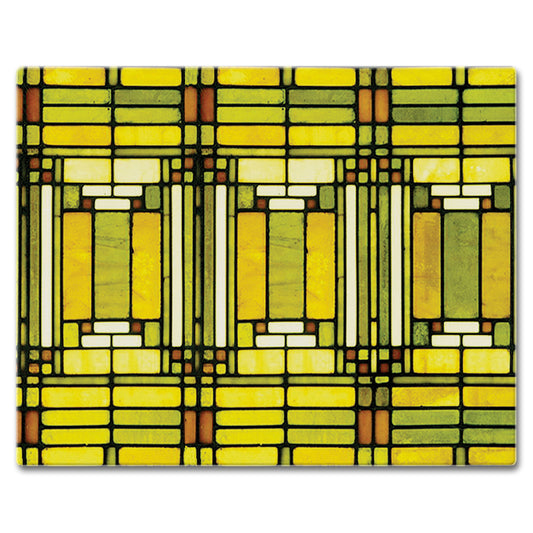 Frank Lloyd Wright Oak Park Skylight Design 3mm Tempered Glass Cutting Board 15" x 12"