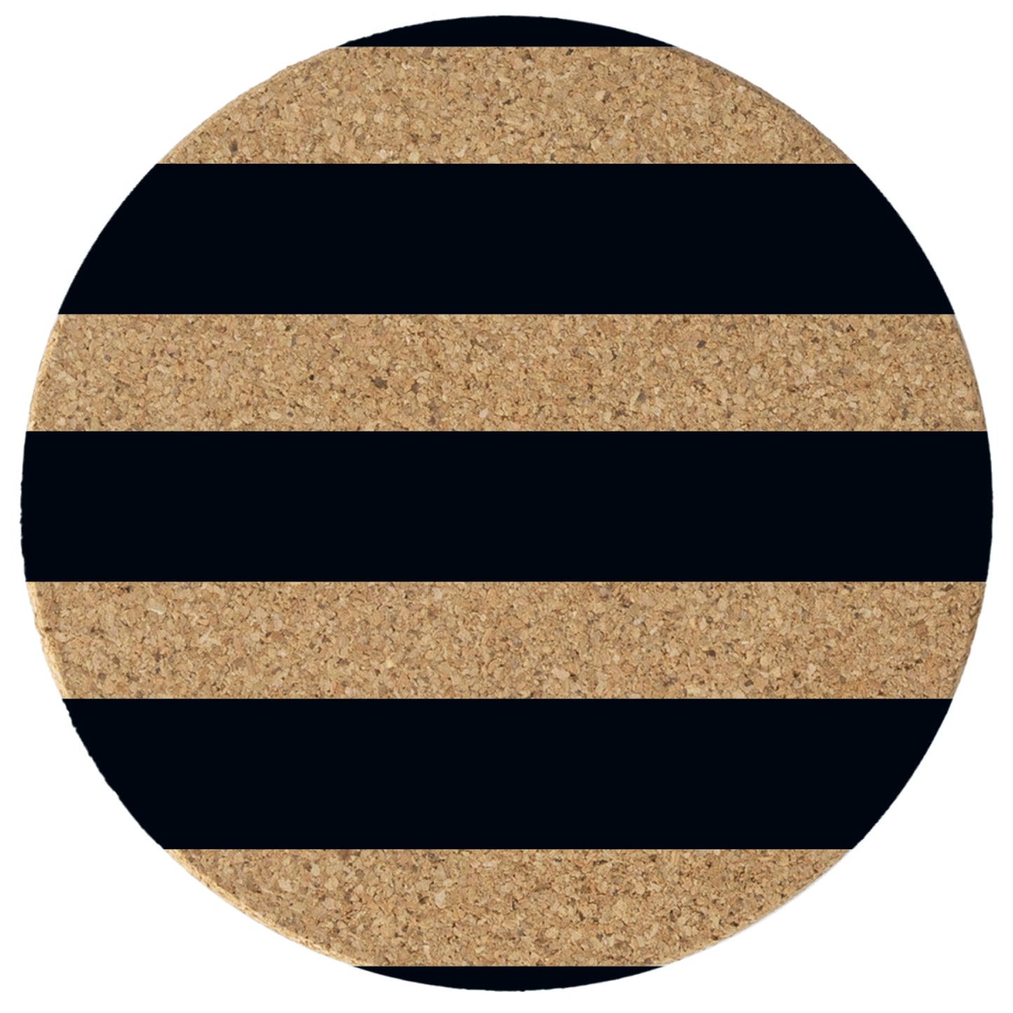 Thirstystone Stripes 8-Pack Thick Natural Cork Coasters Manufactured in The USA Eco-Friendly Absorbent Durable