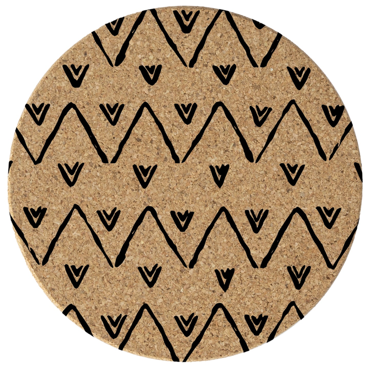 Thirstystone Triangles 8-Pack Thick Natural Cork Coasters Manufactured in The USA Eco-Friendly Absorbent Durable