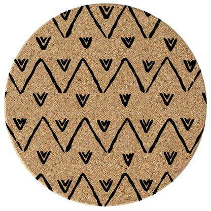 Thirstystone Triangles 8-Pack Thick Natural Cork Coasters Manufactured in The USA Eco-Friendly Absorbent Durable