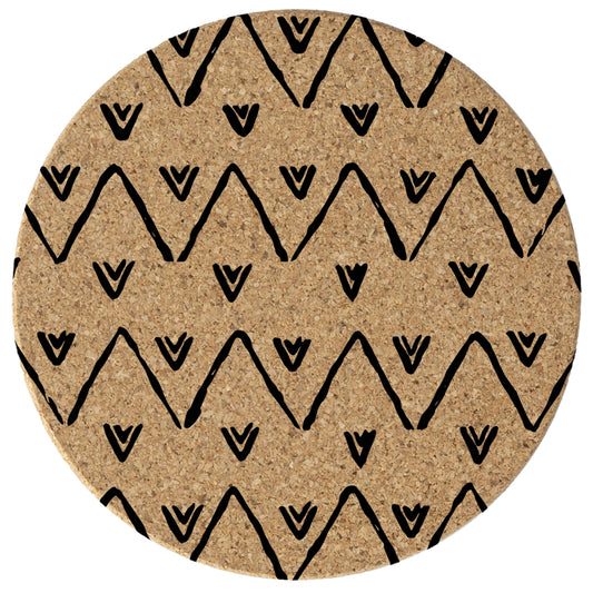 Thirstystone Triangles 8-Pack Thick Natural Cork Coasters Manufactured in The USA Eco-Friendly Absorbent Durable