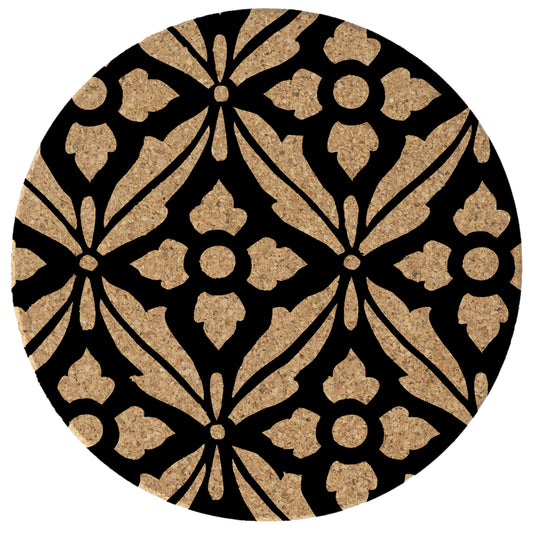 Thirstystone Museum Ebony 8-Pack Thick Natural Cork Coasters Manufactured in The USA Eco-Friendly Absorbent Durable