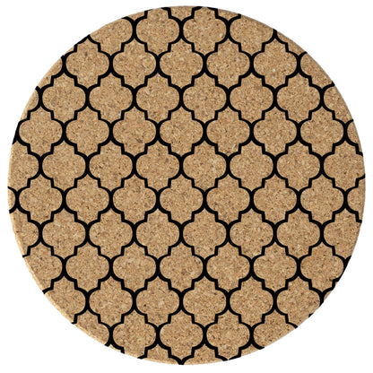 Thirstystone Lattice 8-Pack Thick Natural Cork Coasters Manufactured in The USA Eco-Friendly Absorbent Durable