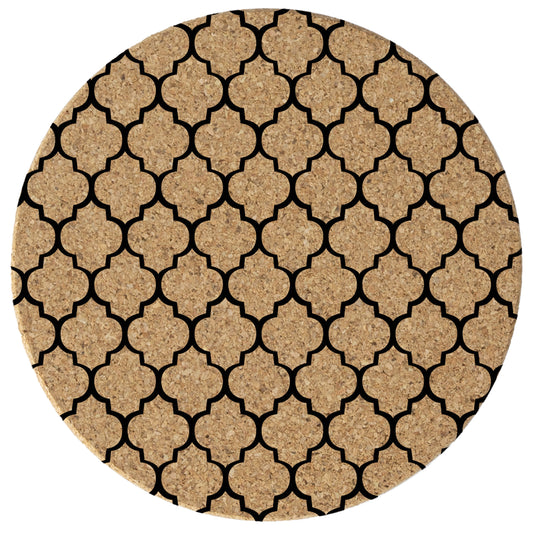 Thirstystone Lattice 8-Pack Thick Natural Cork Coasters Manufactured in The USA Eco-Friendly Absorbent Durable