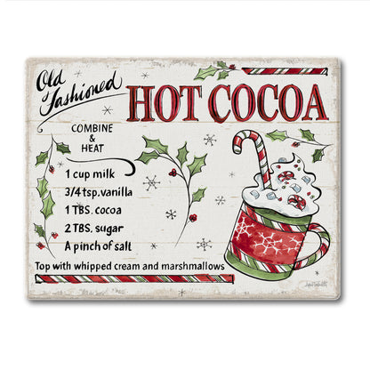 CounterArt Hot Cocoa Treat 3mm Tempered Glass Cutting Board 10” x 8” Manufactured in the USA