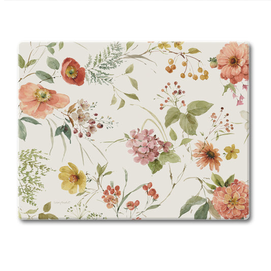 CounterArt Blessed by Nature 3mm Tempered Glass Cutting Board 10" x 8" Manufactured in the USA