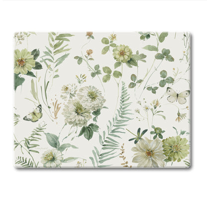 CounterArt Green Fields 3mm Tempered Glass Cutting Board 10" x 8" Manufactured in the USA
