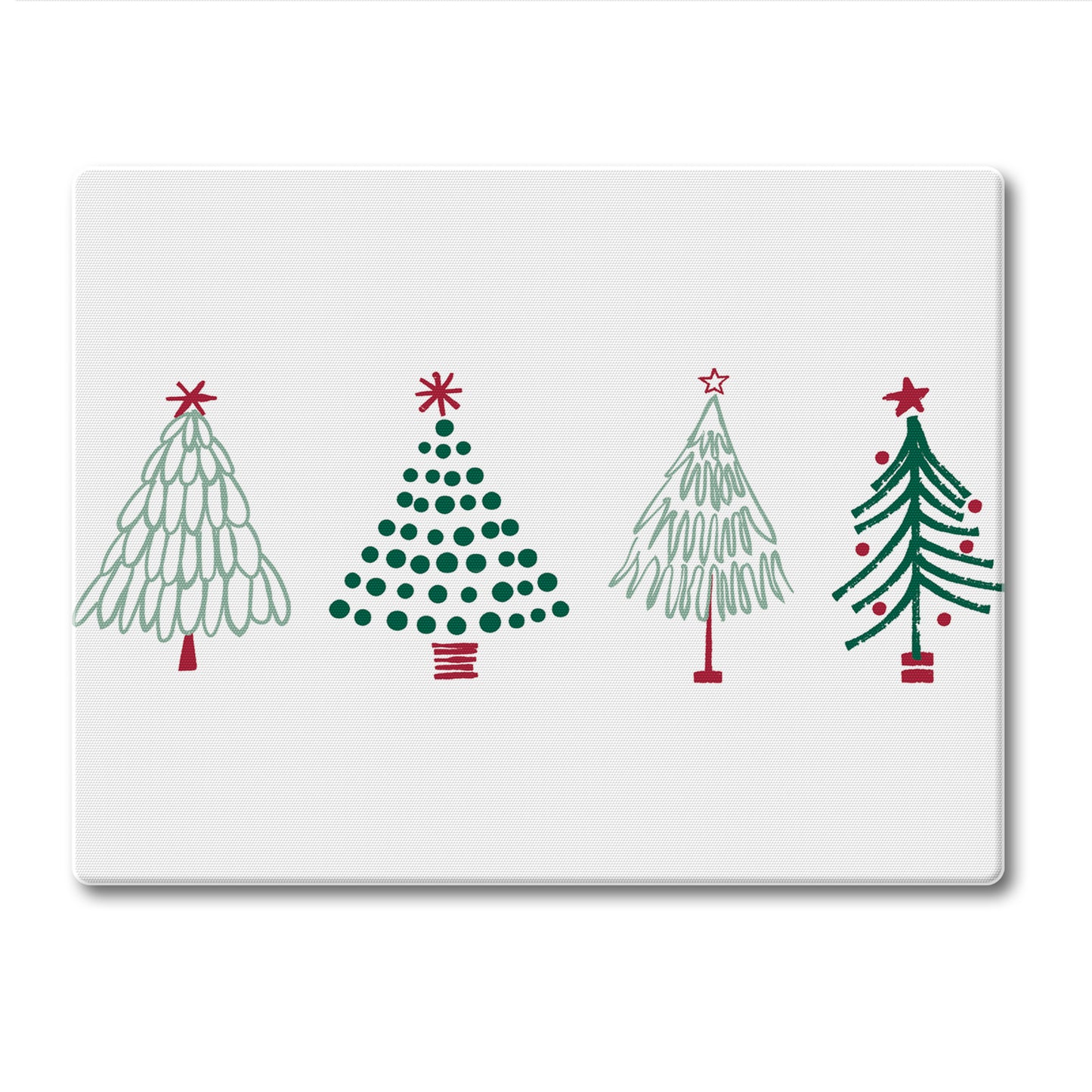 CounterArt Scandinavian Trees 3mm Tempered Glass Cutting Board 10” x 8” Manufactured in the USA