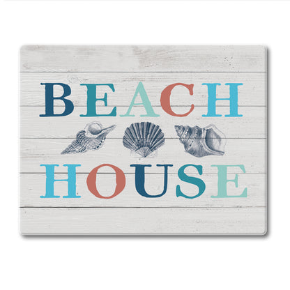 CounterArt Beach House 3mm Tempered Glass Cutting Board 10” x 8” Manufactured in the USA