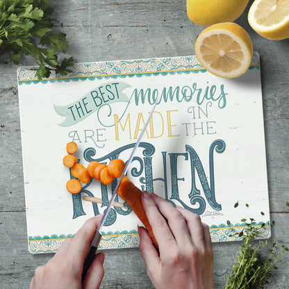 CounterArt Love To Cook 3mm Tempered Glass Cutting Board 10” x 8” Manufactured in the USA