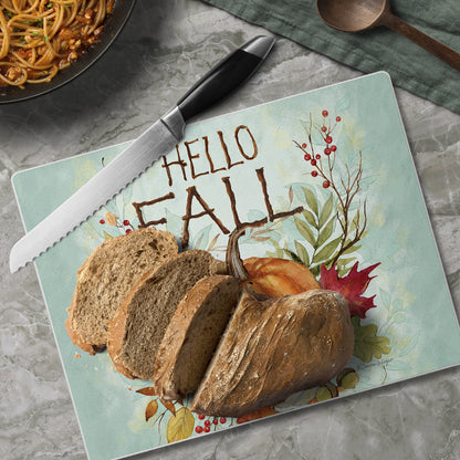 CounterArt Harvest Blessings 3mm Tempered Glass Cutting Board 10” x 8” Manufactured in the USA