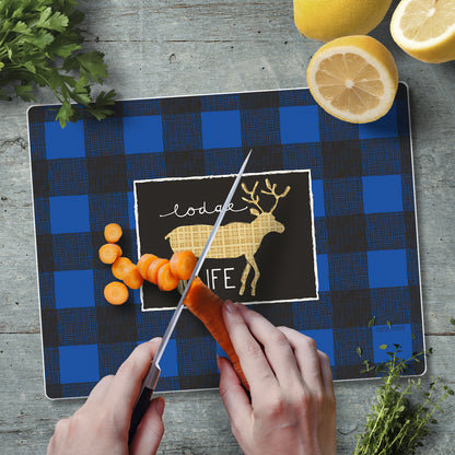 CounterArt Lodge Life 3mm Tempered Glass Cutting Board 10” x 8” Manufactured in the USA