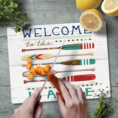Welcome to the Lake 3mm Tempered Glass Cutting Board 10” x 8”