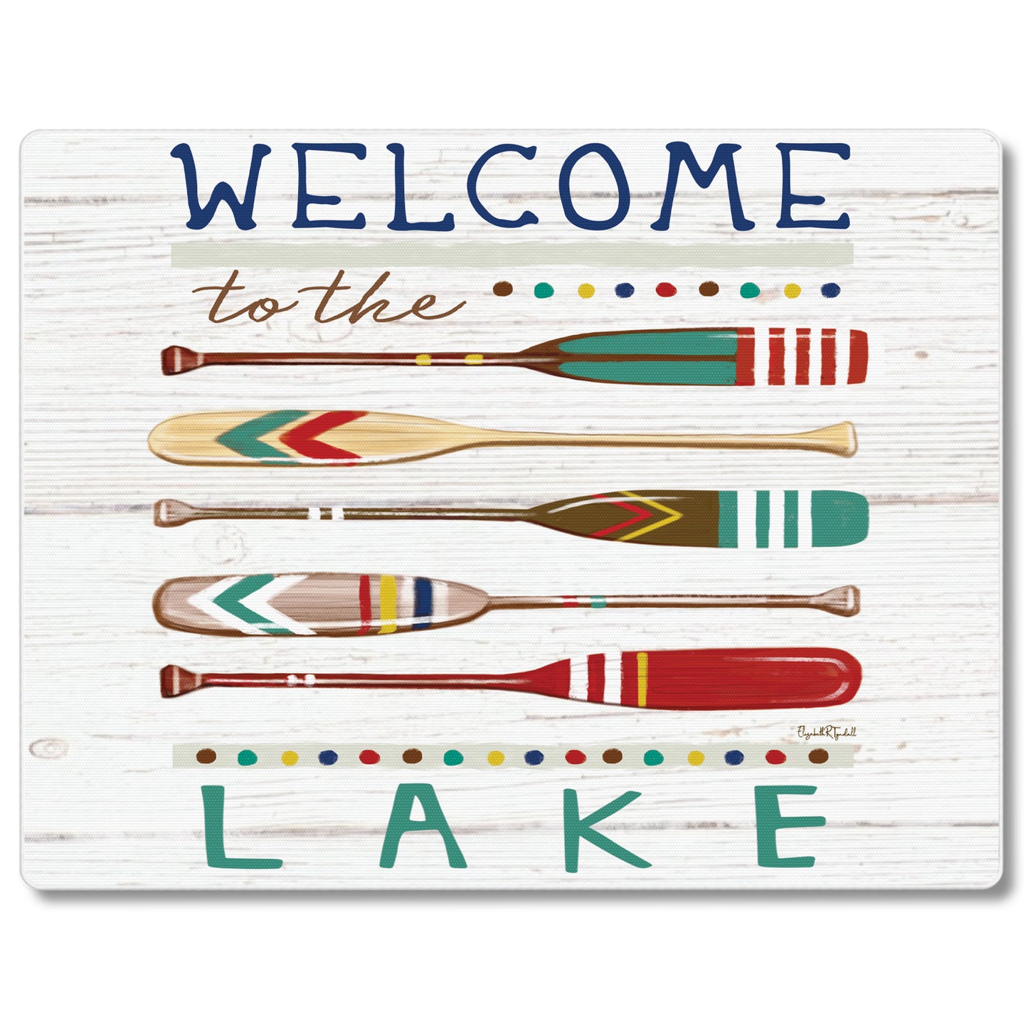 Welcome to the Lake 3mm Tempered Glass Cutting Board 10” x 8”