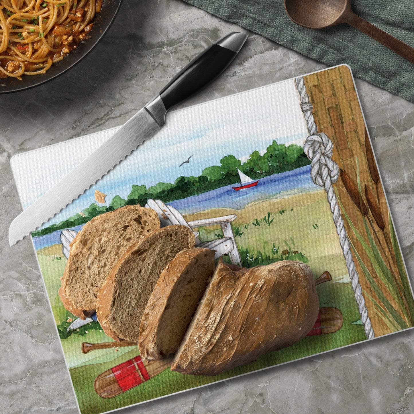 Lakeside 3mm Tempered Glass Cutting Board 10” x 8”