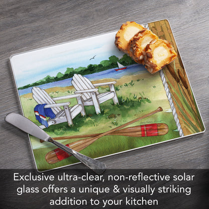Lakeside 3mm Tempered Glass Cutting Board 10” x 8”