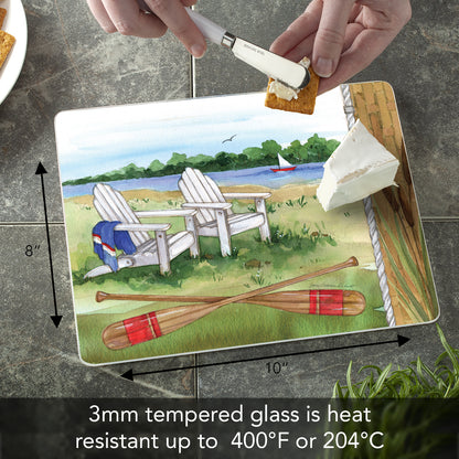 Lakeside 3mm Tempered Glass Cutting Board 10” x 8”