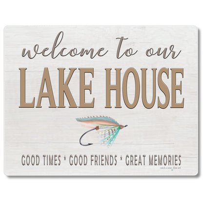 Lake House Lure 3mm Tempered Glass Cutting Board 10” x 8”