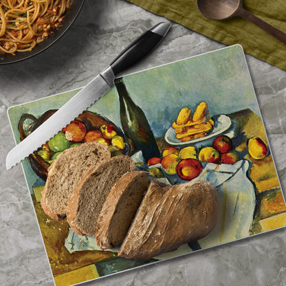 CounterArt Basket of Apples 3mm Tempered Glass Cutting Board 10” x 8” Manufactured in the USA