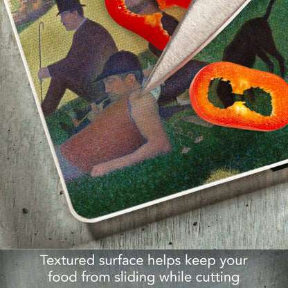 CounterArt Sunday at La Grande Jatte 3mm Tempered Glass Cutting Board 10” x 8” Manufactured in the USA