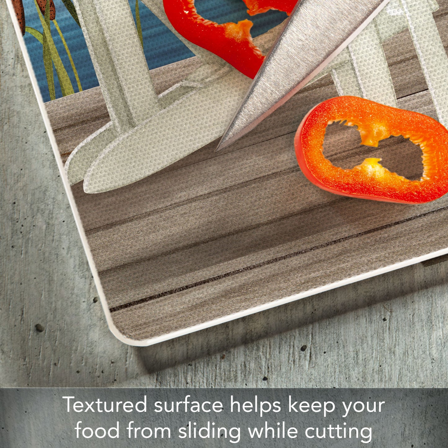 Lake Life Relax 3mm Tempered Glass Cutting Board 10” x 8”