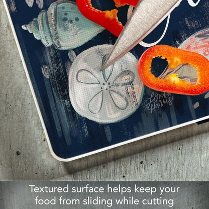 Beach is Calling 3mm Tempered Glass Cutting Board 10” x 8”