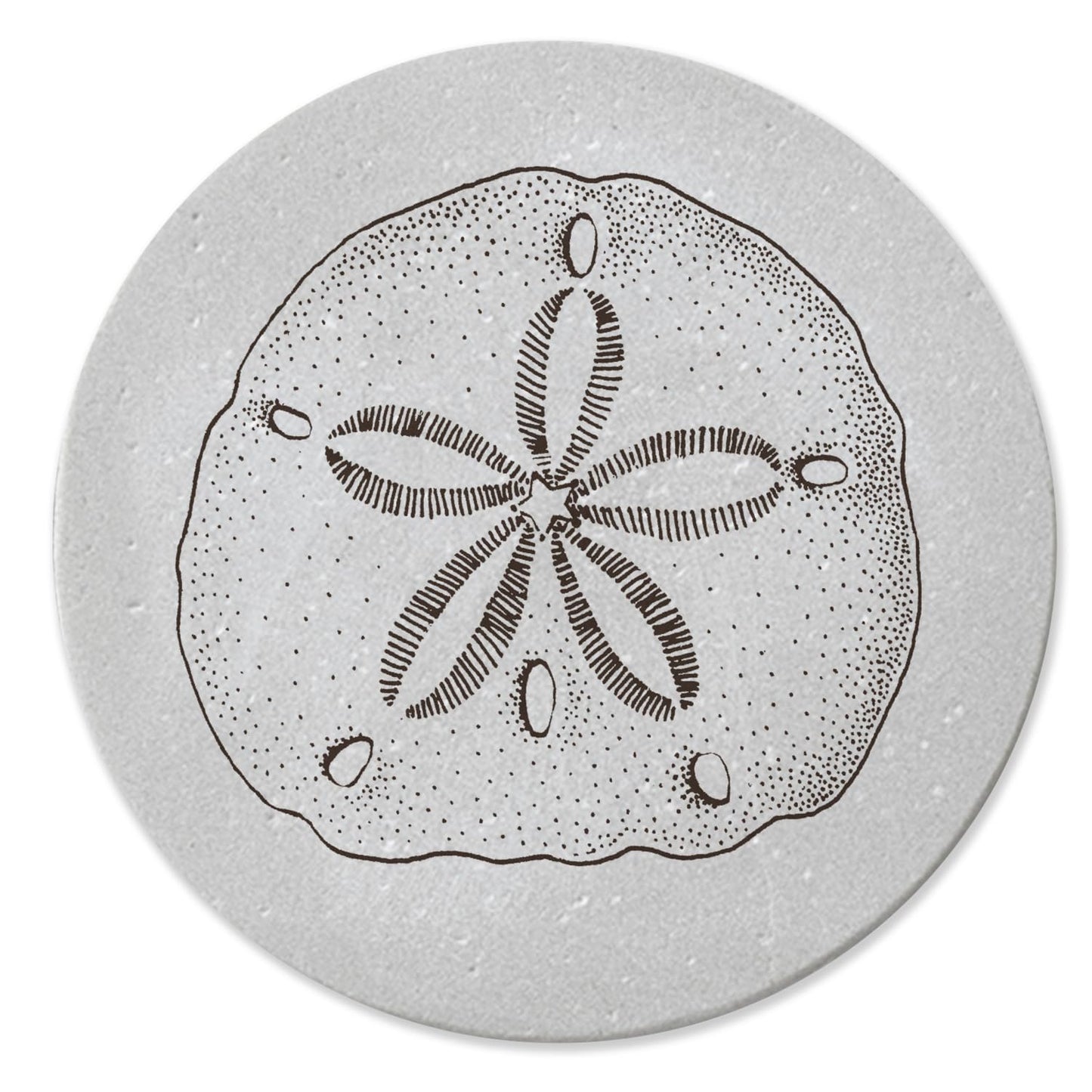Thirstystone Sand Dollar 4 Pack Round Natural Sandstone Coasters with Protective Cork Backing Manufactured in The USA