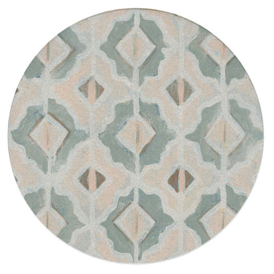 Vintage Blush Single Natural Sandstone Coaster 4" Round Create Your Own Set