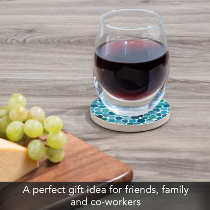 Bali Pebbles Single Natural Sandstone Coaster 4" Round Create Your Own Set