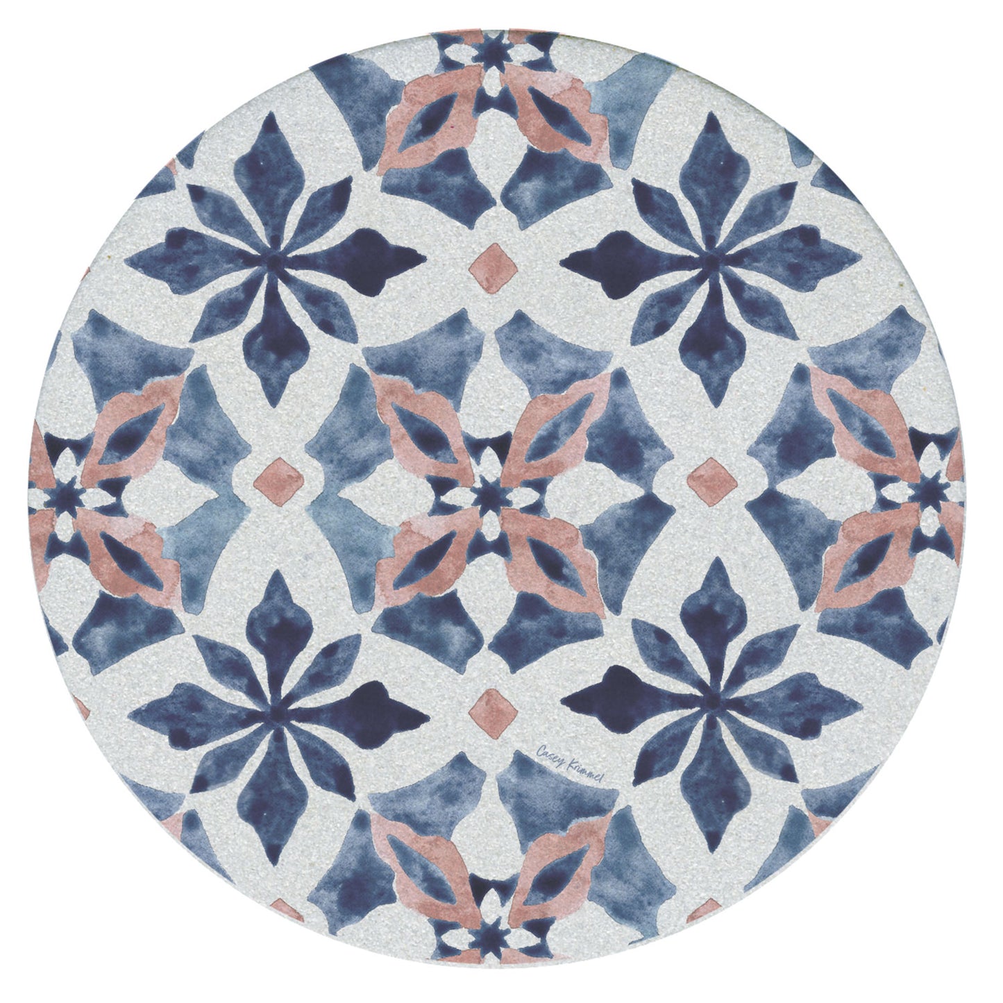 Watercolor Tile Single Natural Sandstone Coaster 4" Round Create Your Own Set