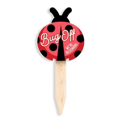 Bug Off Ladybug Shaped Garden Stake