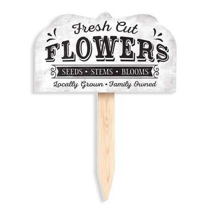 Fresh Cut Flowers Shaped Garden Stake