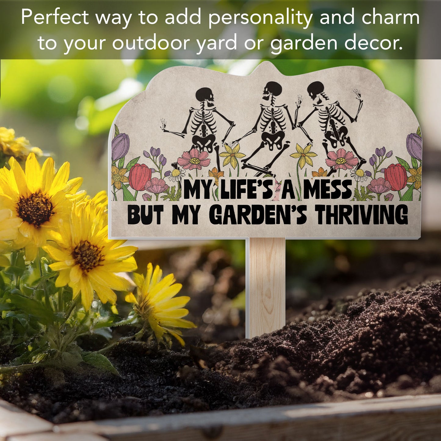 Garden is Thriving Decorative Shaped Garden Stake