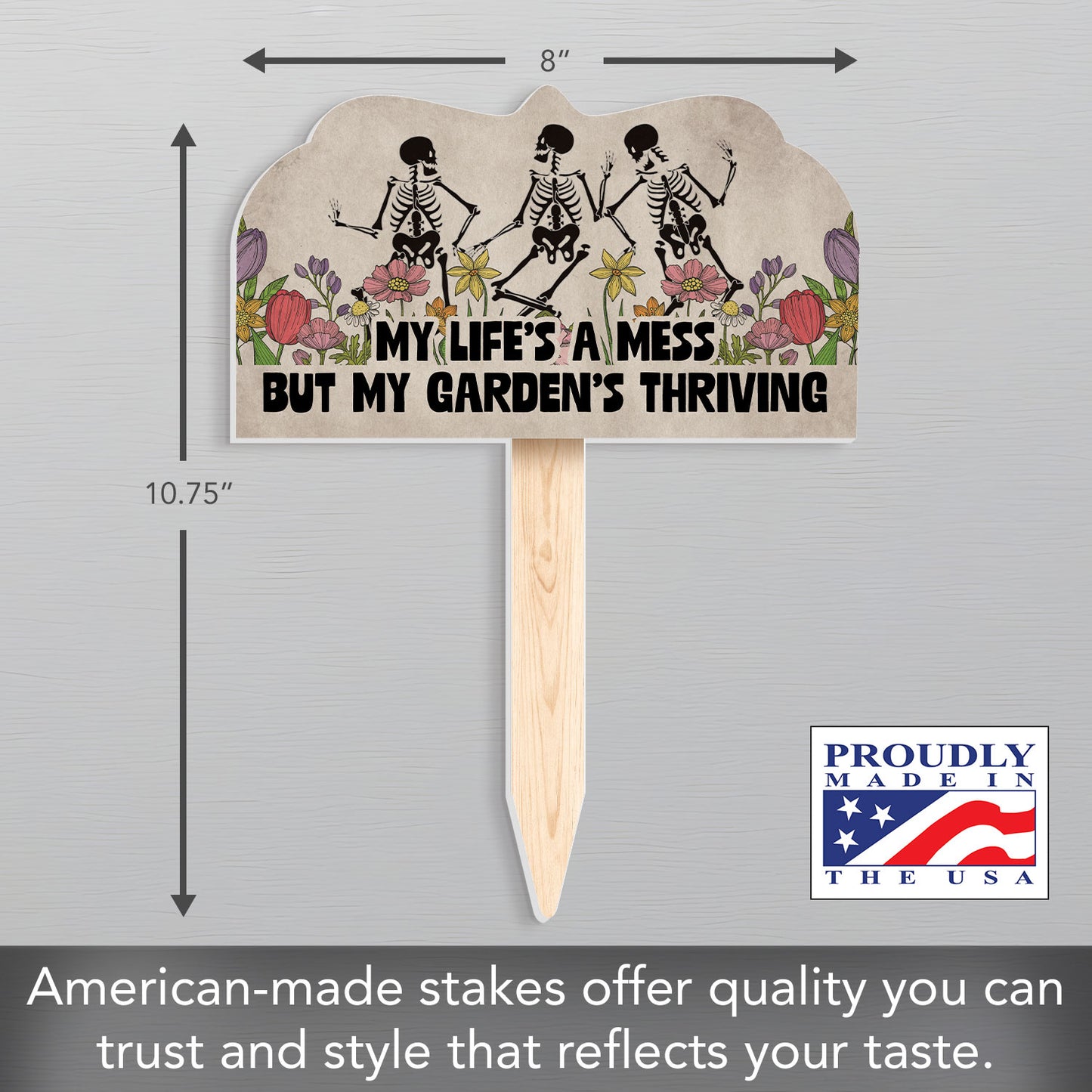 Garden is Thriving Decorative Shaped Garden Stake