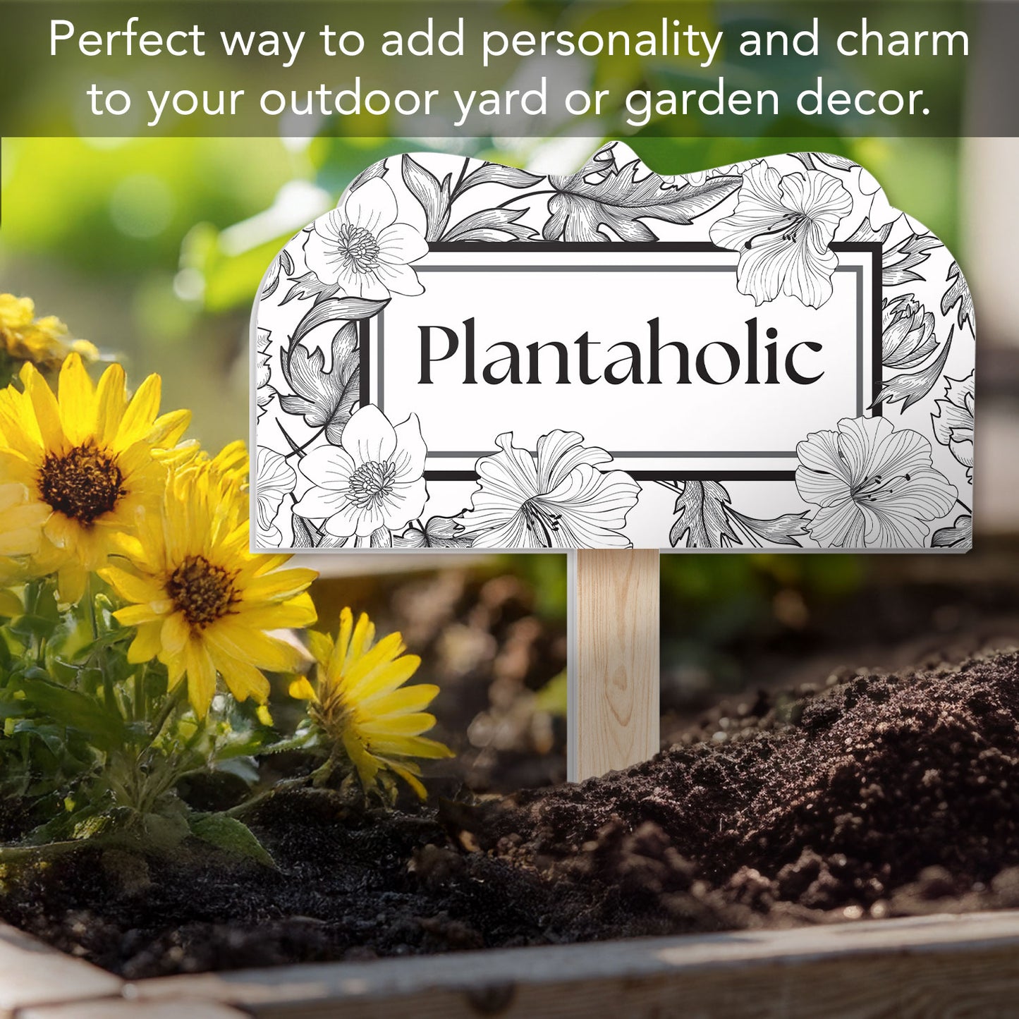 Plantaholic Decorative Shaped Garden Stake