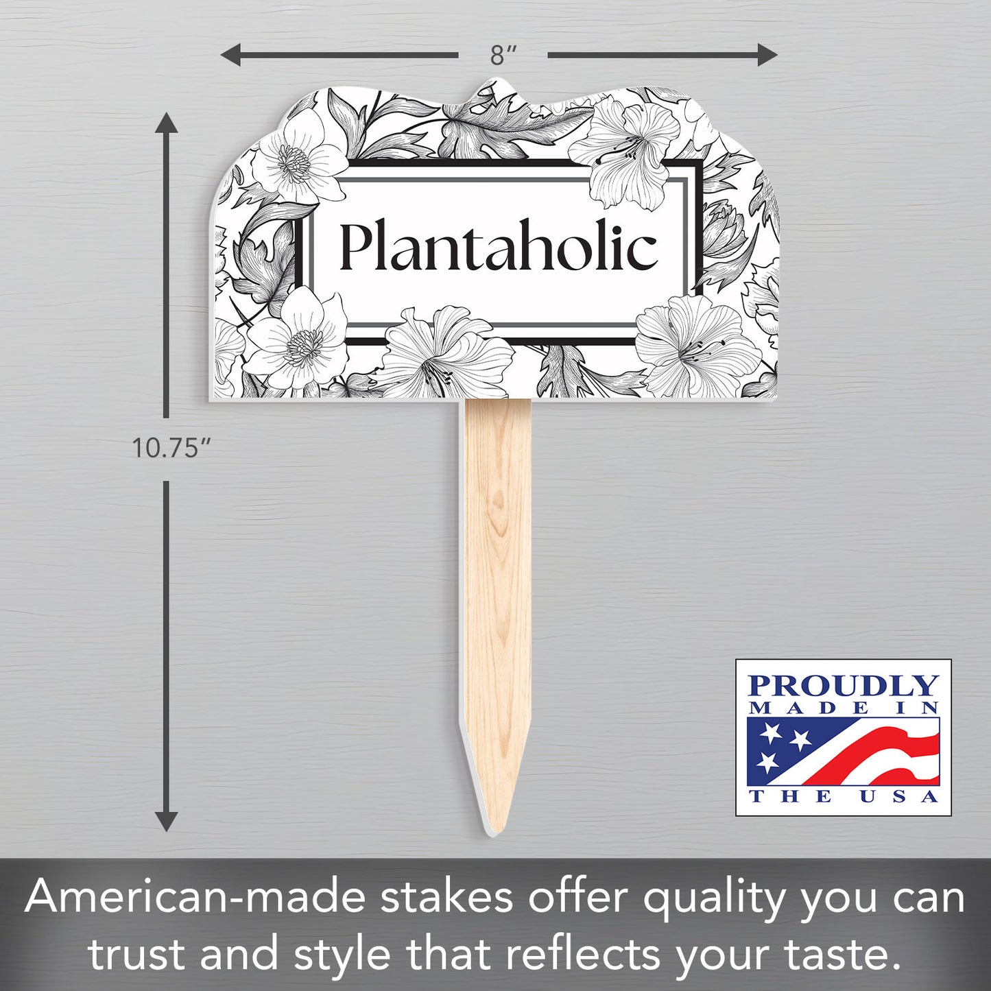 Plantaholic Decorative Shaped Garden Stake