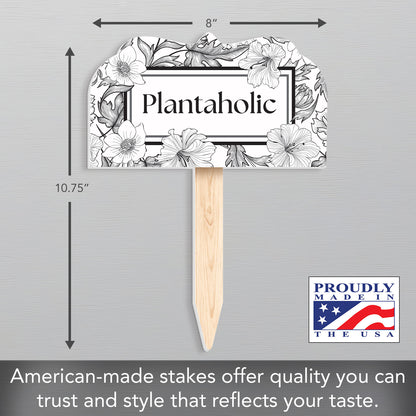 Plantaholic Decorative Shaped Garden Stake