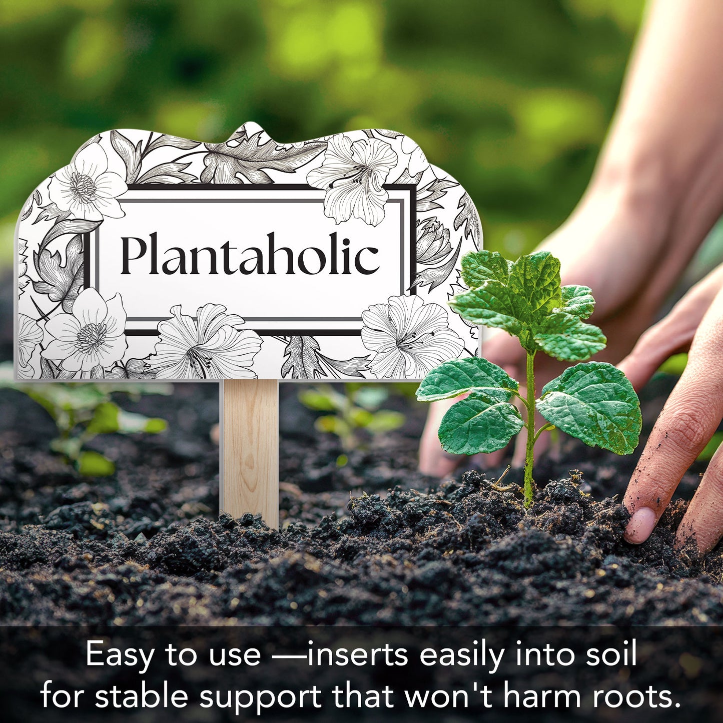 Plantaholic Decorative Shaped Garden Stake